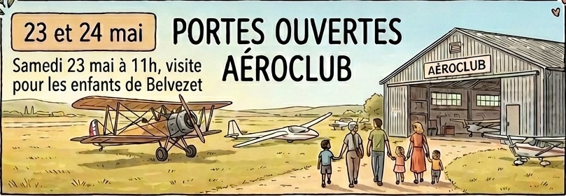 Portes ouvertes aéroclub d'Uzès 23-24 mai 2026
