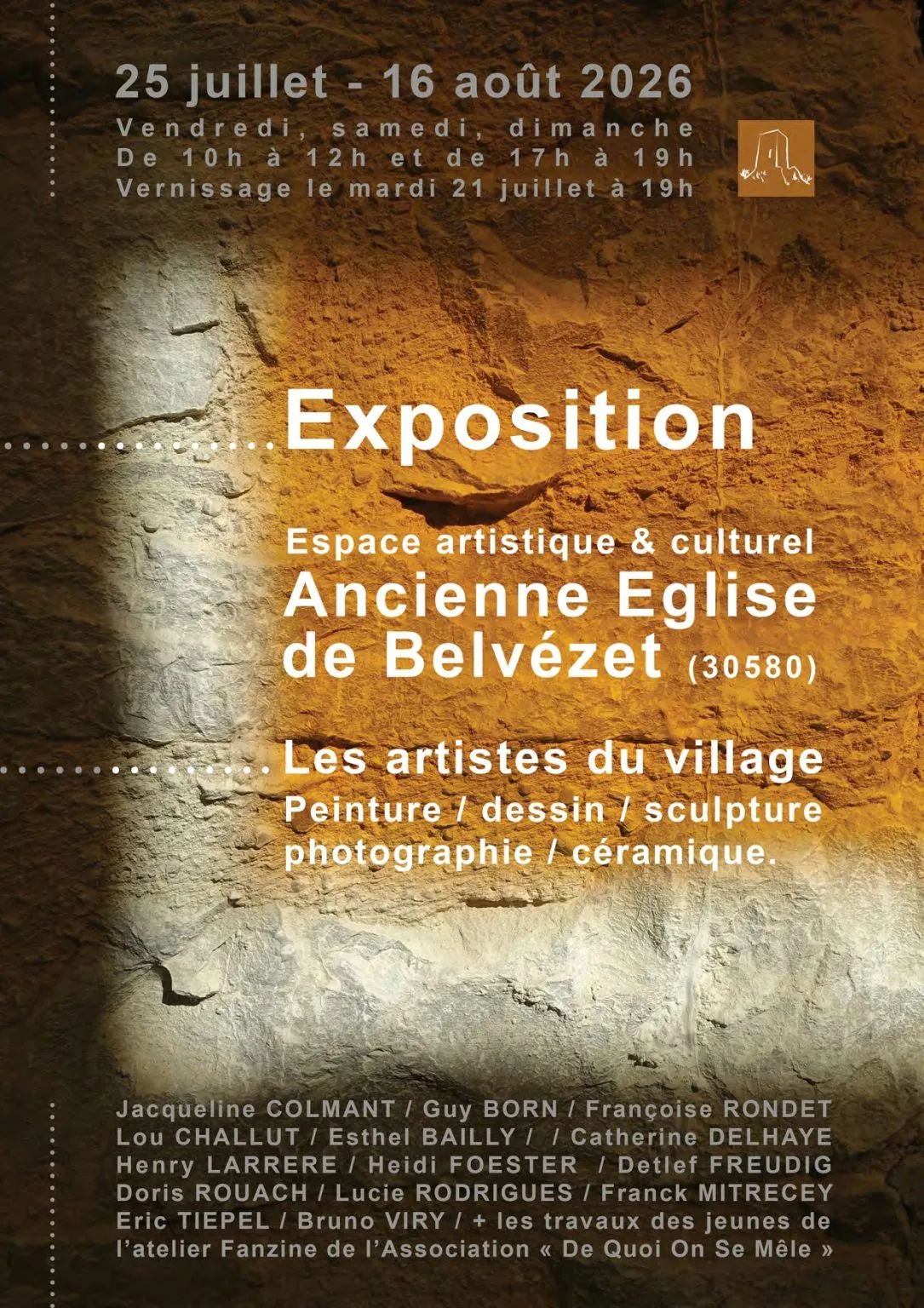Exposition des artistes du village à l'ancienne église